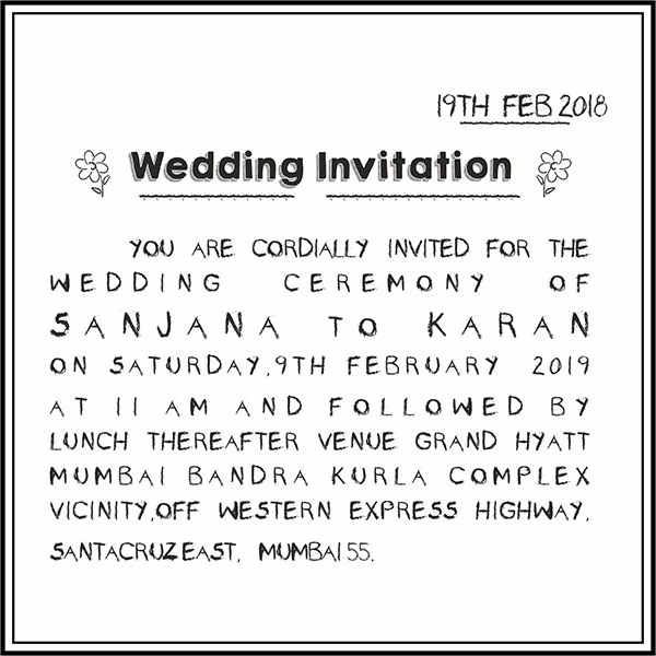 Wedding invitation card Class of Love - Parekh Cards